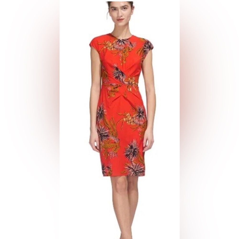 Whistles Silk Blend Cactus Print Dress